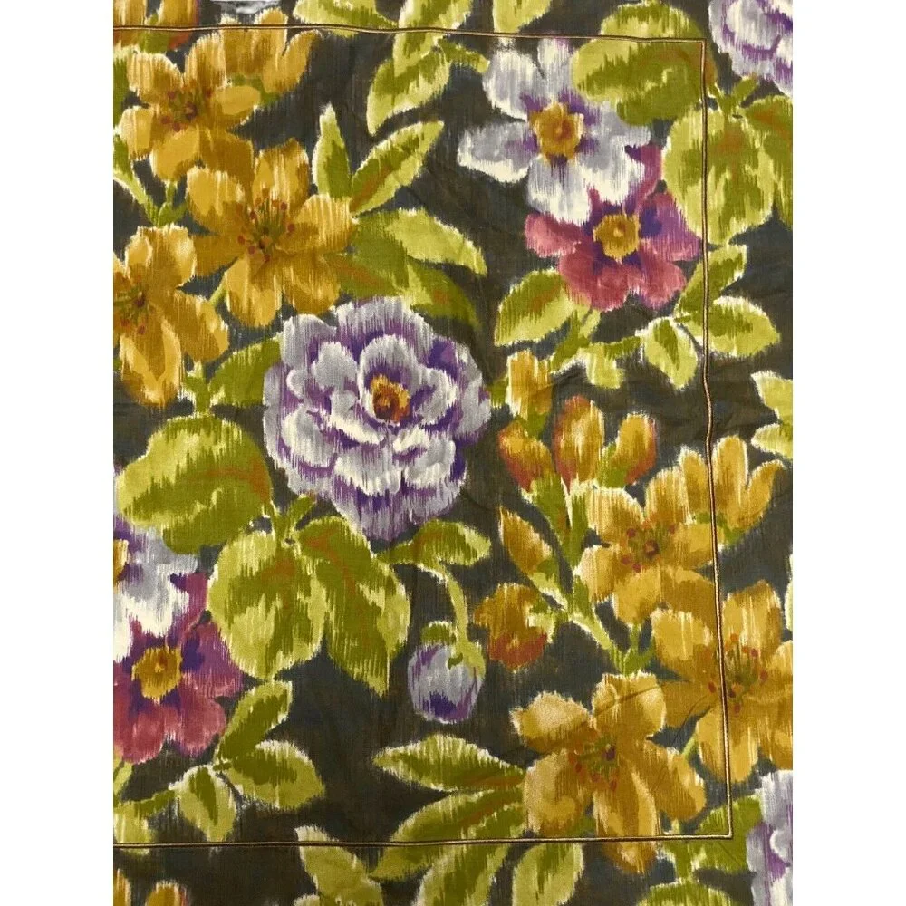 Cuddledown Duvet Cover Shams Set Floral King Organic Cotton Purple